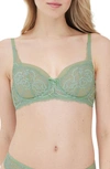 Skarlett Blue Minx Balconette Lingerie Bra 1733100 In Green/ Dew