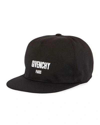 Givenchy Logo Flat-bill Hat, Black
