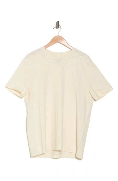 14th & Union Short Sleeve Slub Crew Neck T-shirt In Ivory Egret