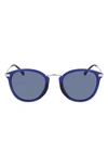 Cole Haan 50mm Round Sunglasses In Dark Blue