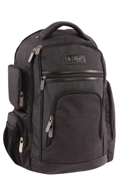 Original Penguin Fletcher Backpack In Black Crosshatch