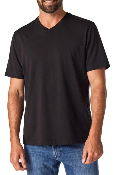 34 Heritage Deconstructed V-neck Pima Cotton T-shirt In Black