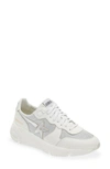 Golden Goose Running Sole Sneaker In Optic White/ Silver