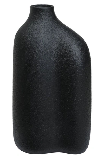 Renwil Challenger Decorative Ceramic Vase In Textured Black