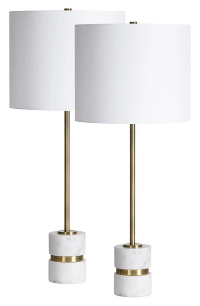 Renwil Talulla Set Of 2 Table Lamps In Antique Brushed Brass