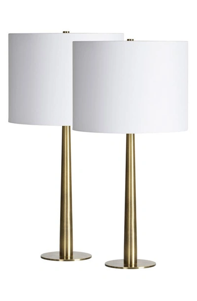 Renwil Sarai Set Of 2 Table Lamps In Antique Brushed Brass