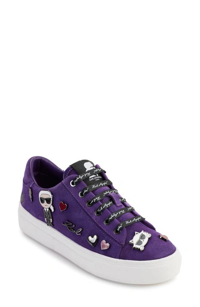 Karl Lagerfeld Cate Platform Sneaker In Digital Violet