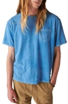 Lucky Brand Cotton Pocket T-shirt In Vallarta Blue