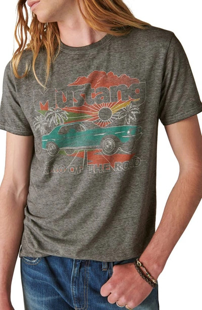 Lucky Brand Mustang King Graphic T-shirt In Black