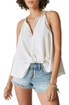 Lucky Brand Embroidered Swing Tank In White