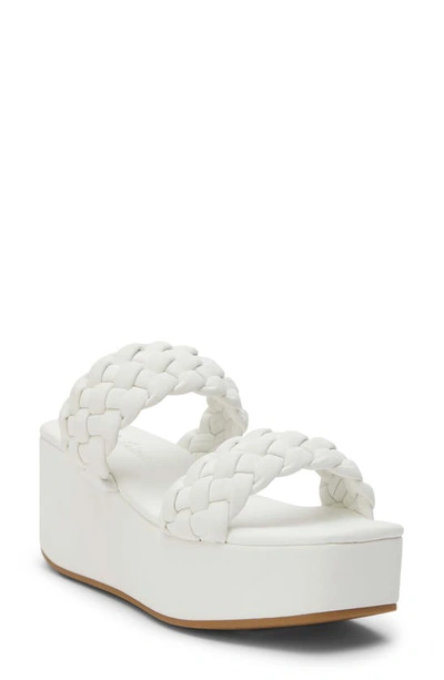 Matisse Greyson Platform Slide Sandal In White