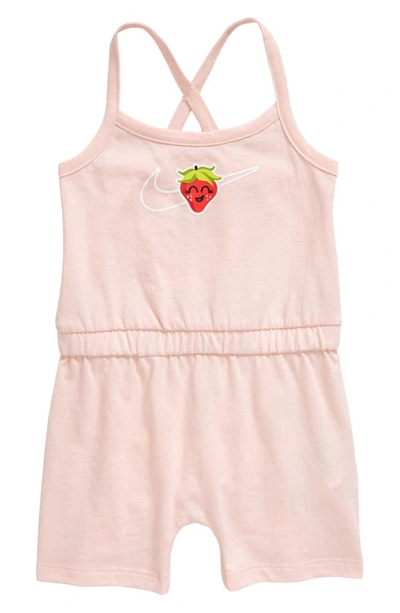 Nike Babies' Lil Fruits Strawberry Cotton Romper In Atmosphere