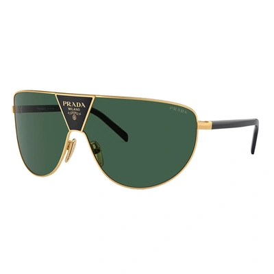 Prada Pr 69zs 5ak05v Unisex Shield Sunglasses In Gold