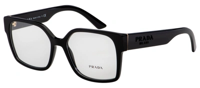 Prada Pr 10wv 1ab1o1 54mm Womens Rectangle Eyeglasses 54mm In Black