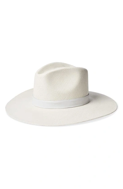 Brixton Harper Straw Hat In Panama White