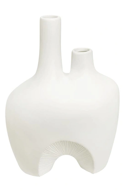 Renwil Pioneer Decorative Ceramic Vase In Off-white