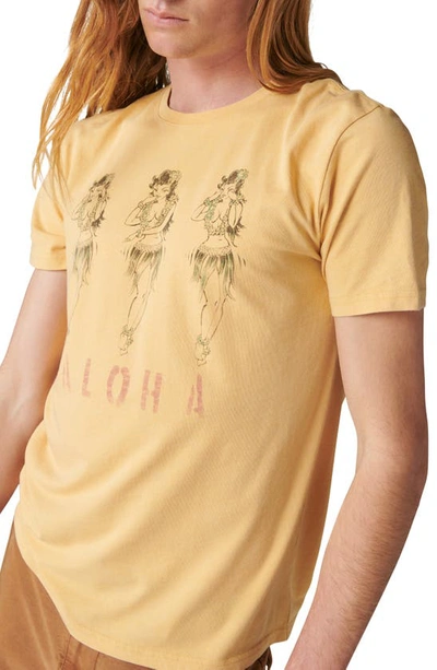 Lucky Brand Aloha Pinup Graphic T-shirt In Yellow