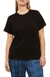 Vince Relaxed Slub T-shirt In Black