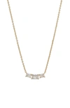 Nadri Isle Cubic Zirconia Frontal Necklace In Gold