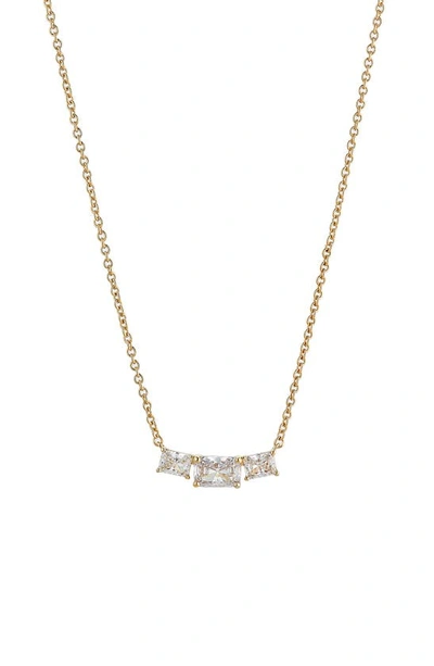 Nadri Isle Cubic Zirconia Frontal Necklace In Gold