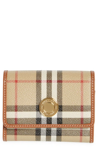 Burberry Lancaster Archive Check Wallet In Archive Beige Bri
