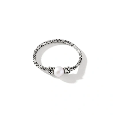 John Hardy Pearl Chain Band Ring In Silver And Gold