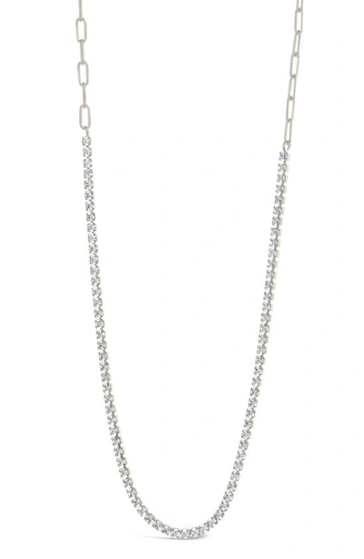 Sterling Forever Dani Chain Necklace In Silver