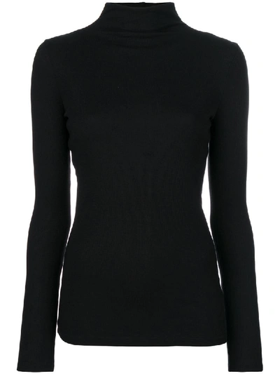 Vince Long Sleeve Turtleneck Sweater In Black
