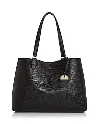 Kate Spade Carter Street - Tyler Leather Tote - Black In Black/gold