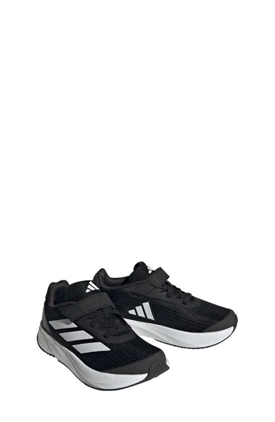 Adidas Originals Kids' Duramo Running Sneaker In Black/ White/ Carbon