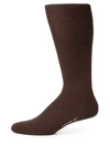 Falke Solid Wool-blend Dress Socks In Brown