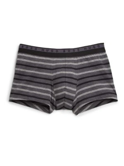 Hugo Boss Boss Striped Boxer Briefs In Grey