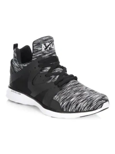 J. Lindeberg Ascend Mesh Trainer Sneakers In Black Melange