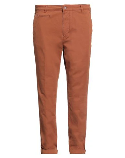 No Lab Man Pants Tan Size 30 Cotton, Elastane In Brown