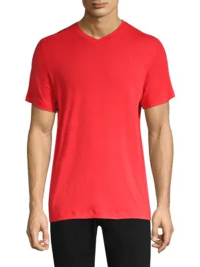 Mpg Tower V-neck Tee In Fiery Red