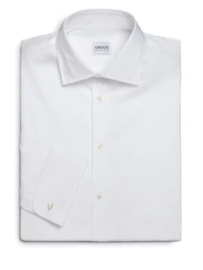Armani Collezioni Modern-fit French Cuff Dress Shirt In White