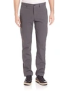 Theory Tech Raffi Straight-fit Stretch Pants In Grey