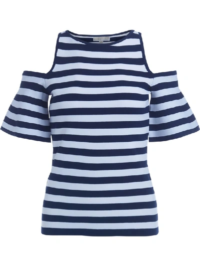 Michael Kors Top  Blue Navy And White Striped Top
