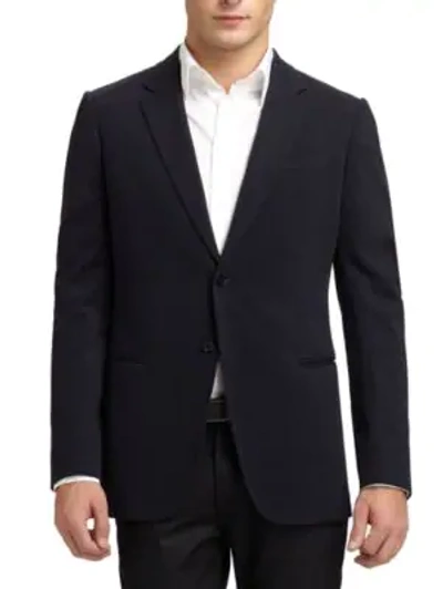 Armani Collezioni Jersey Sportcoat In Navy