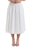 House Of Cb Cora Gathered Lace-up Skirt In White