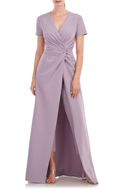 Kay Unger Marina Maxi Romper In Lavender