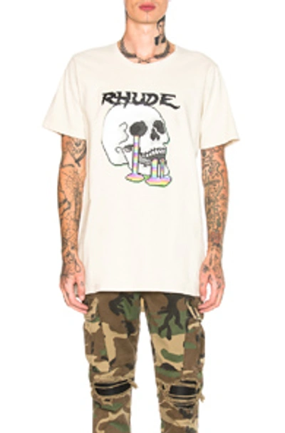 Rhude Never Ending Fun Tee In Neutrals