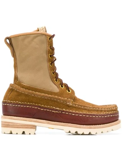 Visvim Hi Folk Grizzly Boots In Neutrals