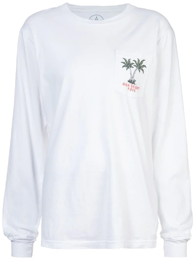 Local Authority For Fwrd Let's Party Long Sleeve Tee In White
