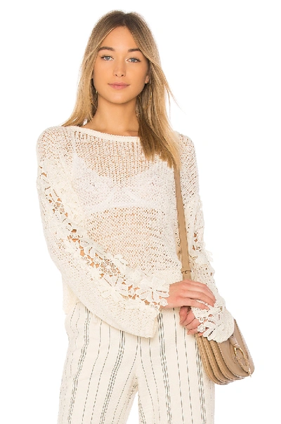 See By Chloé Long Sleeve Sweater In Cream
