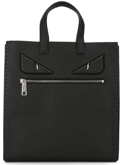 Fendi 'selleria' Bag Bugs Tote - Black