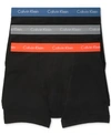 Calvin Klein Men's Cotton Classic Boxer Briefs 3-pack Nu3019 In Black - Assorted Waistbands