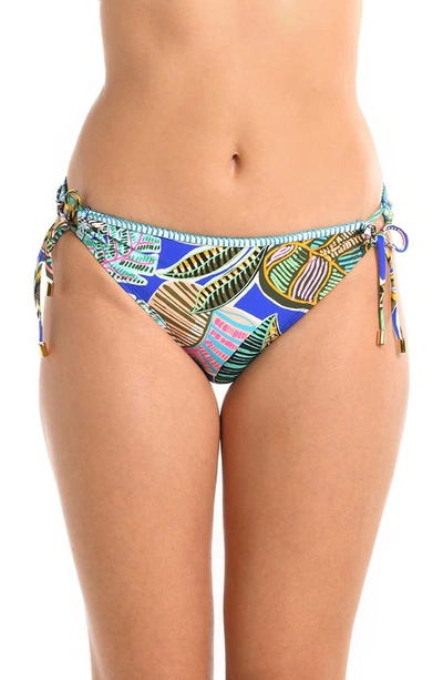 La Blanca Neon Adjustable Loop Hipster Bikini Bottoms In Multi