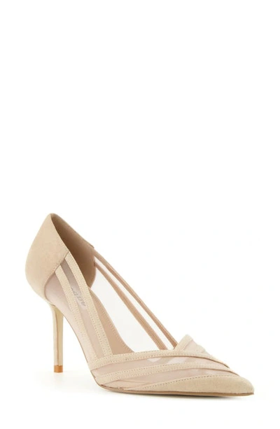 Dune London Axiss Pointed Toe Pump In Beige