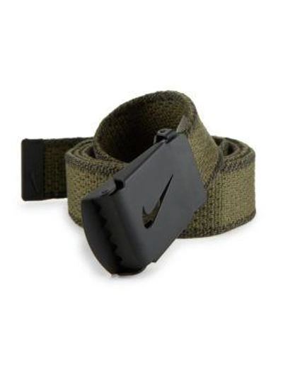 Nike Knit Web Belt In Cargo Khaki